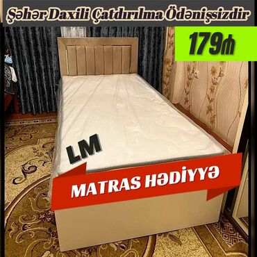 Çarpayılar: Yeni, Təknəfərlik çarpayı, Bazasız, Matras ilə, Siyirməsiz, Azərbaycan