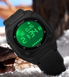 женский кошелек из натуральной кожи: Sanda - Формат: электронный дисплей с крупными цифрами, индикация дня