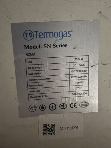 Radiatorlar: İşlənmiş Kombi Termogas 24 kVt, Ödənişli çatdırılma, Ödənişli quraşdırma, Zəmanətli