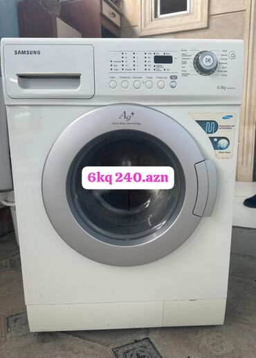 gence paltar yuyan: Paltaryuyan maşın Samsung, 6 kq, İşlənmiş, Avtomat, Qurutma var, Ünvandan götürmə