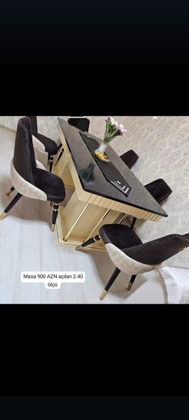 Masa və oturacaq dəstləri: Hər növ mebellərin satışı krediti çatdırılma mövcuddur Whatsapp nömrə — 3