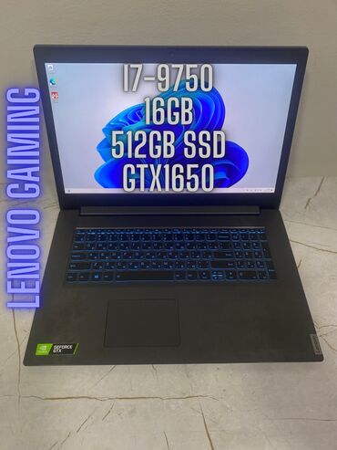 игровая зона: Ноутбук, Lenovo, 8 ГБ ОЭТ, Intel Core i7, 17.3 ", Колдонулган, Оюндар үчүн, эс тутум HDD + SSD