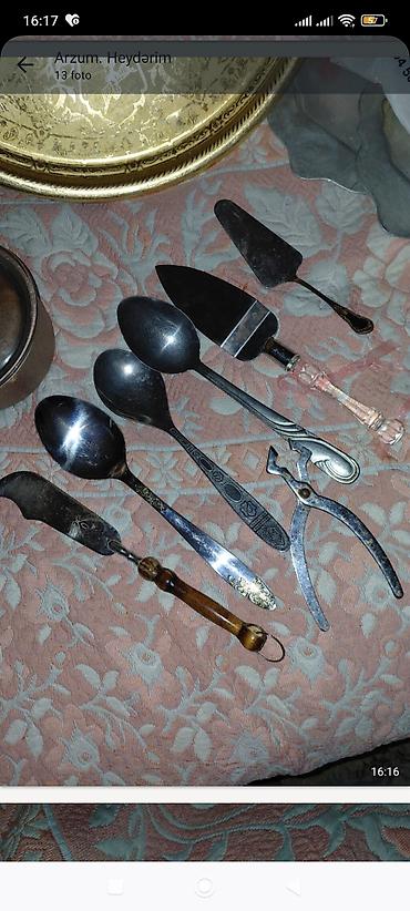 Tuflilər: Mətbəx üçün miks dəst – sovet dövrünə aid metal çəngəl-bıçaq və — 1