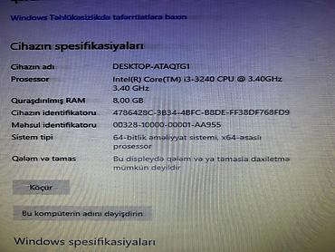 microsoft surface pro: Masaüstü kompüter komplekti Tərkib: - Sistem bloku: Intel Core — 3