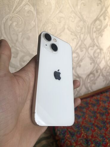IPhone 13 mini, Б/у, 128 ГБ, Белый, Защитное стекло, Чехол, 85 %