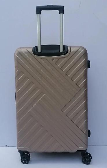 Putni koferi i torbe: Tvrdi kofer na točkićima – zlatno/bež boja - Materijal: čvrsta ABS — 3