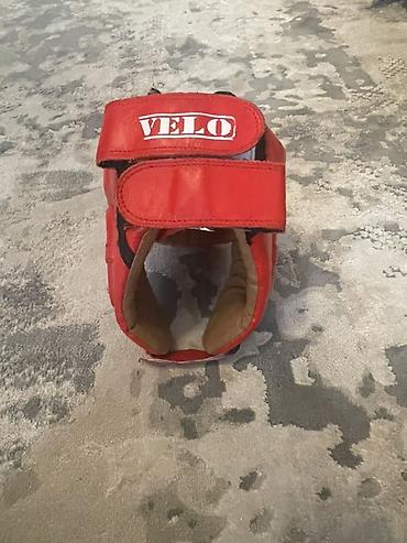 velo: Боксерский шлем VELO, красный. - Назначение: тренировки и спарринги — 3