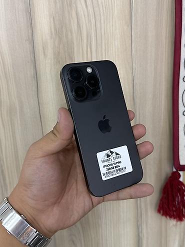 IPhone 15 Pro, Б/у, 256 ГБ, Black Titanium, Защитное стекло, В рассрочку, 88 %