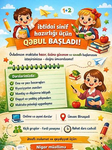 toplu pdf ingilis dili: Məktəbəqədər və ibtidai sinif hazırlığı, Azərbaycan dili, Fərdi, Evə gəlməklə, Onlayn — 1
