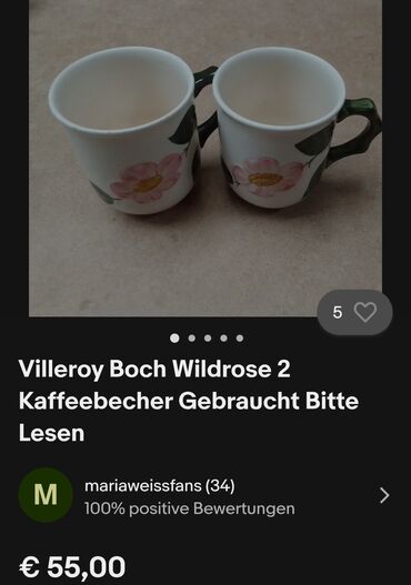 Čaše: Solje vintaz Villeroy-Boch,Nemacka.Kolekcija Wild Rose. Solje na lalafo.rs — 4 Čaše: Solje vintaz Villeroy-Boch,Nemacka.Kolekcija Wild Rose. Solje — 4