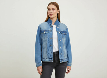 kurtka lidl damska: Janina, Women`s jeans jacket, size L