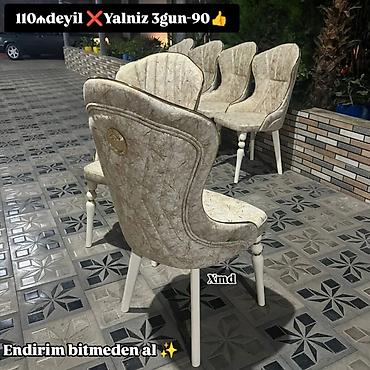 oval masalar: Qonaq otağı üçün, Yeni, Qatlanmayan, rəng - Ağ Stul — 3