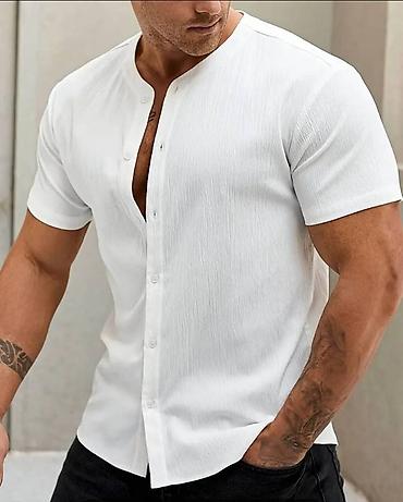 Kişi geyimləri: Köynək, 3XL, rəng - Ağ — 2