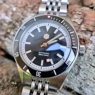 Ručni satovi: San Martin SN0115-G - 39.5mm - Crna - Seiko mehanizam Potpuno nov — 9