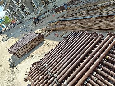 Строительные леса, стойки: Стойки телескопические 
дрек 
подпорка 
домкрат 
монолит — 19