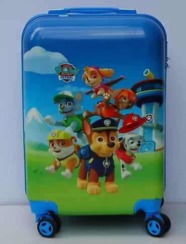 dior majce: Plavi dečiji kofer sa motivima popularnog crtanog filma „Paw Patrol“ — 1