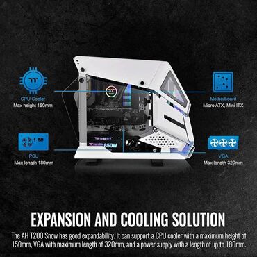 Korpuslar: 👉 AH T200 Snow Micro Korpus Thermaltake AH T200, sol və sağ — 8
