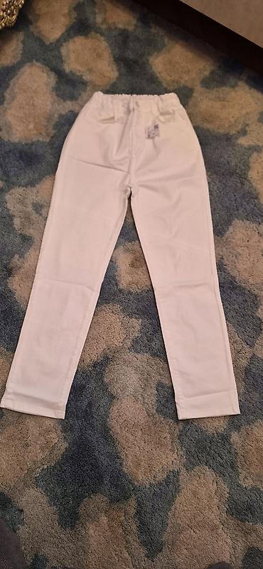 ag cins: DeFacto uşaq şalvarı – ağ rəng, Regular Fit - Model: Boy/Casual - — 1