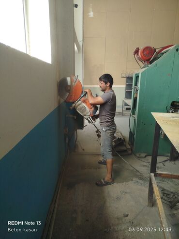 Beton işləri: #Betonkesme #betondeşmə Beton kubik kərpic - dən kəsim deşim — 2