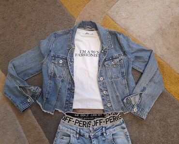 Teksas jakna Denim. majica Zara M