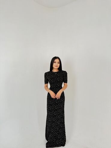 длинные вечерние платья с длинным рукавом: Күнүмдүк көйнөк, Made in KG, Күз-жаз, Узун модель, S (EU 36), M (EU 38)