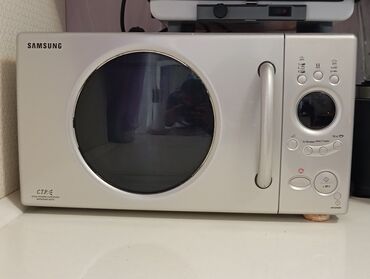 lalafo metbex esyalari: Mikrodalğalı soba Samsung, Ayrıca dayanan, Mikrodalğalar ilə, rəng - Gümüşü