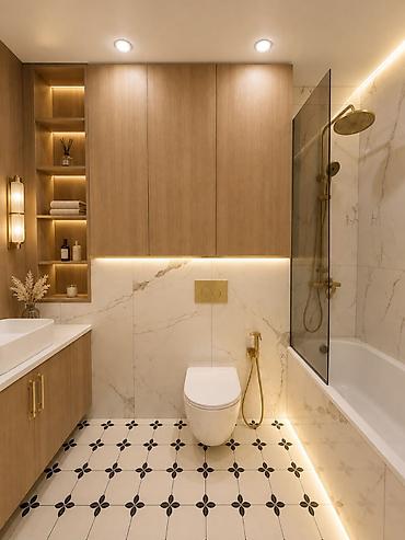 жк royal: 3 комнаты, 80 м², Юг-2 мкр Элитка, 15 этаж, Дизайнерский ремонт — 7