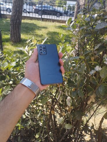 samsung telfonlar: Samsung Galaxy A52, 256 ГБ, цвет - Черный, Кнопочный, Отпечаток пальца, Face ID