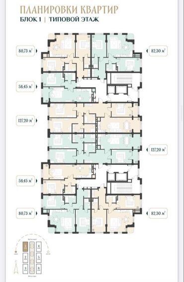 Продажа квартир: 3 комнаты, 83 м², Элитка, 5 этаж