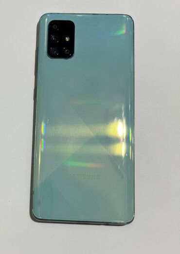 samsung galaxy s20 fe: Samsung Galaxy A71, 128 GB, rəng - Göy, Barmaq izi, İki sim kartlı