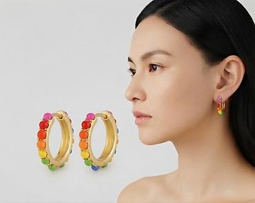 ягодка серги: Серьги сөйкөлөр У выполнены в форме классических золотистых колец с — 1