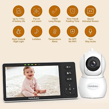 baby monitor: HelloBaby HB6081 Uşaq Nəzarət Kamerası 📹 Full HD 1080P – Aydın və — 3