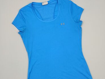 błękitna eleganckie bluzki: T-shirt, XS, stan - Dobry