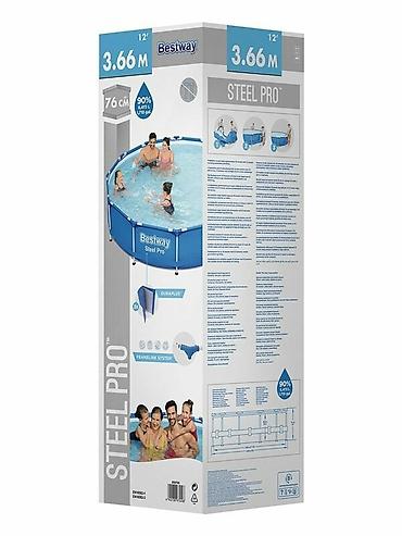 Бассейны: 366/76см. Bestway 56706 BW Каркасный бассейн Steel Pro, 6473л — 10