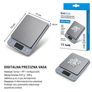 Digitalna vaga za grame 5403120-A Kompaktna digitalna precizna vaga