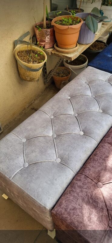 Pufiklər: Yeni, Pufik oturacaq, Süni dəri, rəng - Ağ, Kredit yoxdur, Ödənişli çatdırılma — 3