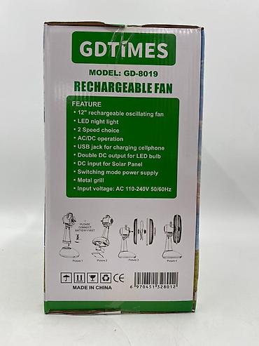 stolustu kondisioner: Günəş enerjili masaüstü sərinkeş "GD Times 8019" 4500 mAh . ❄️ — 10