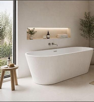 akril şüşə: Müstəqil vanna küvetləri – müasir minimal dizayn - Model — 3