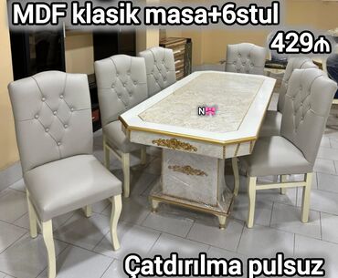 Mətbəx mebeli: Oval masa, Qonaq otağı üçün, 6 nəfər