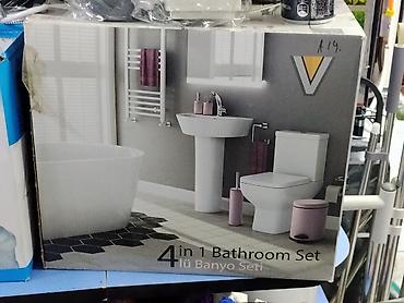 Набор аксессуаров для ванной 4 in 1 (Banyo Seti) Комплект из 4 at lalafo.kg Набор аксессуаров для ванной 4 in 1 (Banyo Seti) Комплект из 4