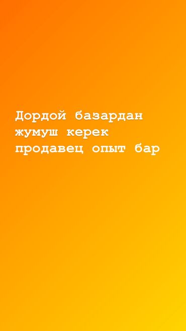 продавец консультант дордой: Сатуучу консультант, 1-2-жылдык тажрыйба, Аял
