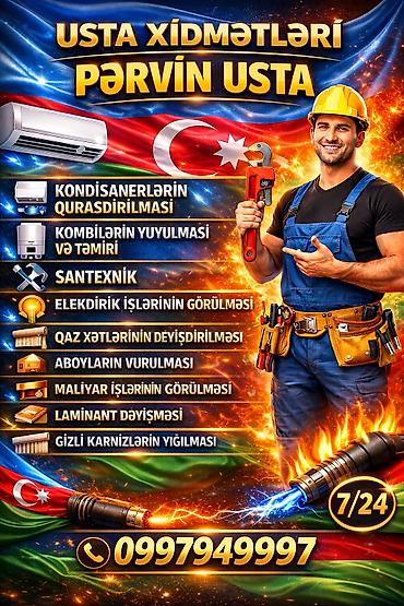 Kondisioner təmiri: Pərvin Usta – peşəkar usta xidmətləri Göstərilən işlər: - — 11