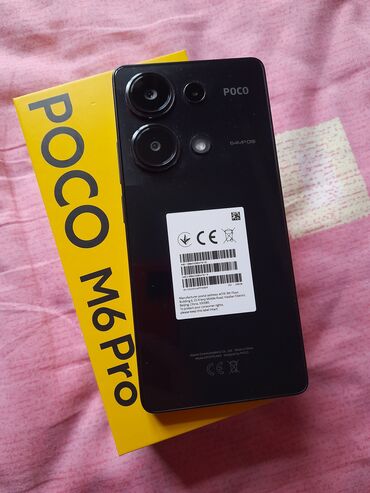продаю телефон поко: Poco M6 Pro, Новый, 256 ГБ, цвет - Черный, 2 SIM