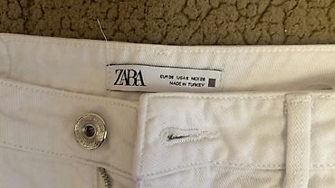 ag cins: ZARA ağ rəngli cins şalvar - Brend: ZARA - İstehsal: Turkey (Made in — 1