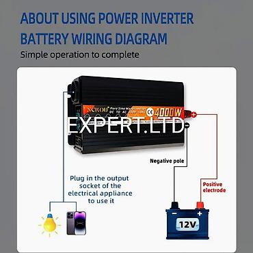 İnverterlər: Yeni Inverter, 3000-5000 Vt, 12 - 220 volt, Ünvandan götürmə, Ödənişli çatdırılma, Rayonlara çatdırılma — 15