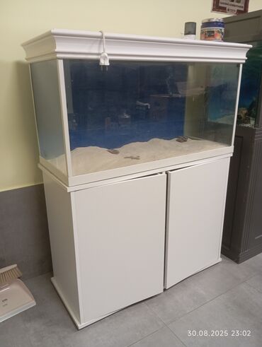 Akvarium. satılır. üzünü. 1. metir. eni 42. santi. heç. bir