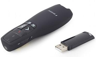Bezicni prezenter laser pointer WP-L-12 Gembird, crni NOVO U