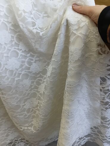 Haljine: Duga bela čipkana haljina - Elegantna bela haljina od bogate cvetne — 5