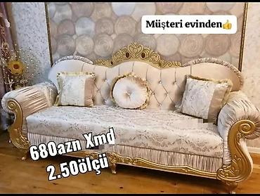 Klassik üslubda 3 nəfərlik divan - Ölçü: 2.50 m (üzərində qeyd