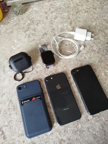 i̇phon x: IPhone 8, 64 ГБ, Черный, Отпечаток пальца, Беспроводная зарядка